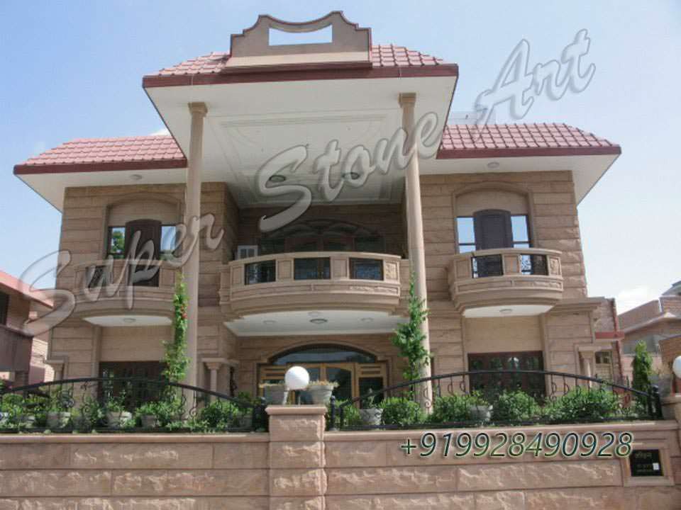 Stone Front Elevation Front Elevation Designs Jodhpur Sandstone Jodhpur Stone Art Jodhpur Stone All Buiding Design Photo Jodhpur Stone Design Home Elevation Stone Art House Front Elevation