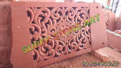 red sand stone jali