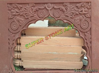 stone mehrab, jodhpur sandstone mehrab, handcrafted stone mehrab design, traditional mehrab carving, sandstone mehrab for temple, mehrab niche jodhpur